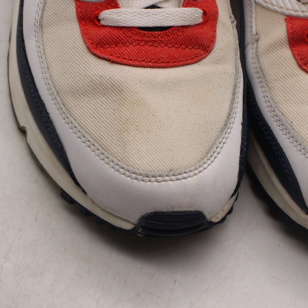 Nike Air Max 90 USA Denim ‘White Red Navy Blue’ Men’s Size 12 DJ5170-100 - Picture 10 of 11